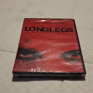 Longlegs Rated Horror Movie DVD Player with Red Cover 101 Minutes Long